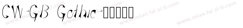 CW-GB Gothic字体转换